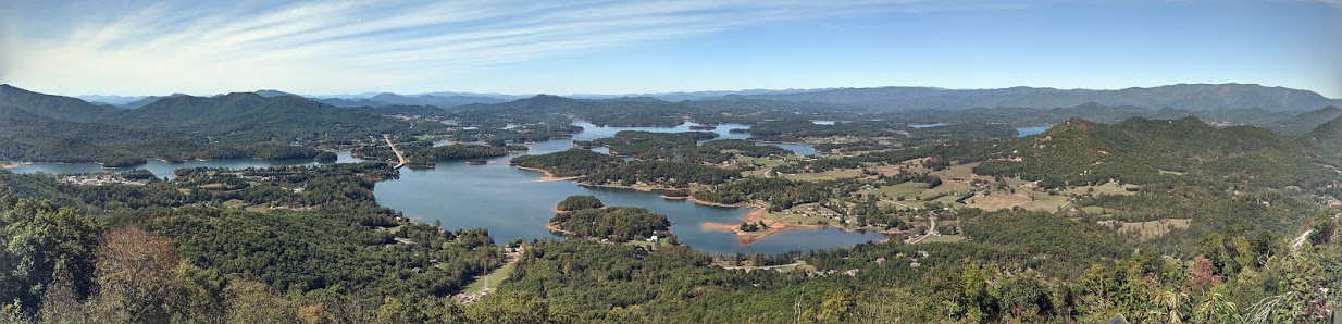 View of Lake Chatuge from Bell Mouintain in Hiawassee, GA